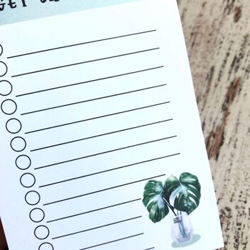 Get Shit Done - To Do List - A7 25 feuilles - Philodendron Pink Princess 3