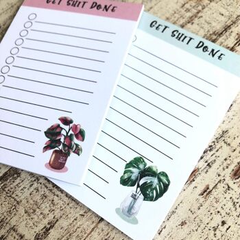 Get Shit Done - To Do List - A7 25 feuilles - Philodendron Pink Princess 5