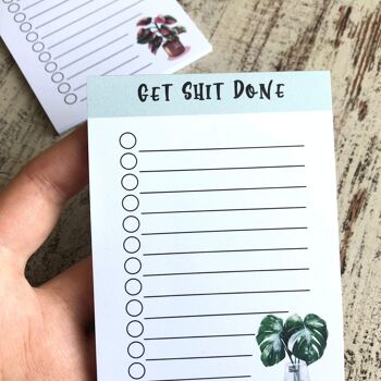 Get Shit Done - To Do List - A7 25 feuilles - Philodendron Pink Princess 7