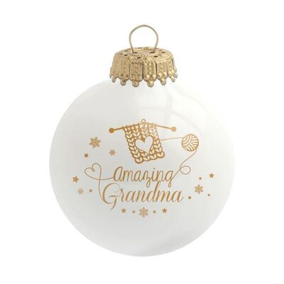 Boule de Noël Amazing Grandma - en verre