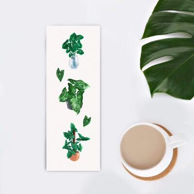 Bookmark with syngonium mottled
