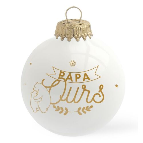 Boule de Noël Papa Ours