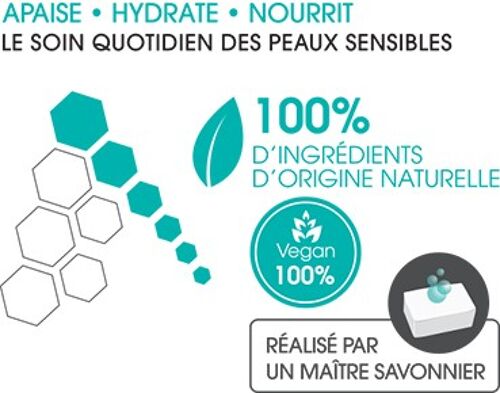 Savon dermatologique 100% naturel