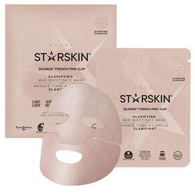 Silkmud™ Reinigende Schlammblatt-Maske aus französischer Tonerde in Rosa