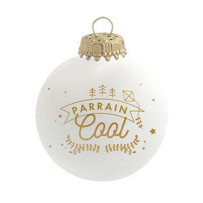 Cool Godfather Christmas bauble - glass