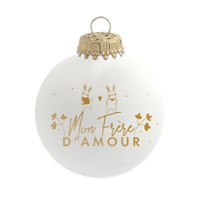 Brother of Love Christmas bauble - glass