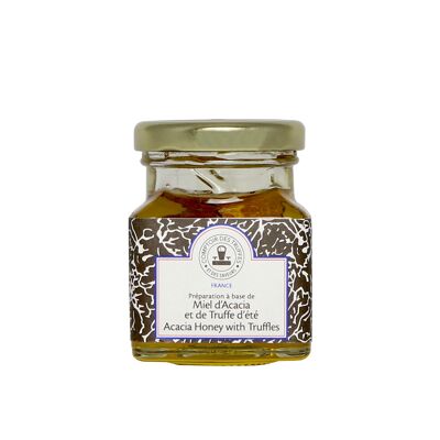 Acacia honey with broken truffles
