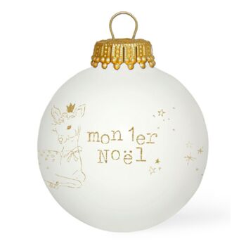 Boule de Noël Tendrement Fé "Mon 1er Noël" 1