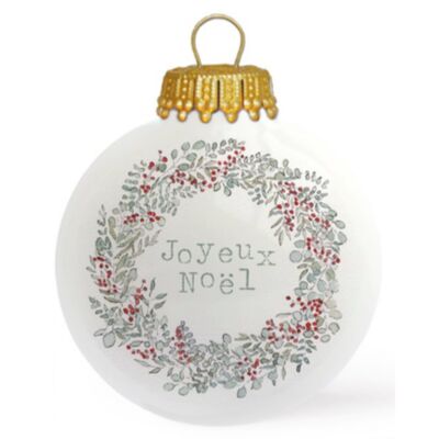 Tenderly Fairy Christmas bauble "Merry Christmas" lacquered finish