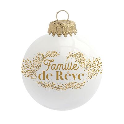 Dream Family Christmas bauble - glass