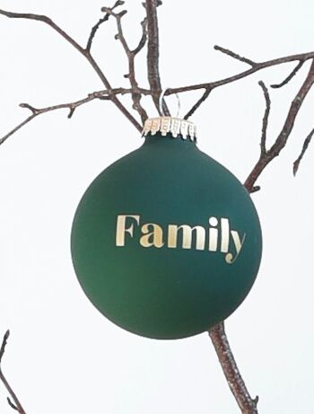 Boule de Noël Happy Family coloris Vert Noël 3