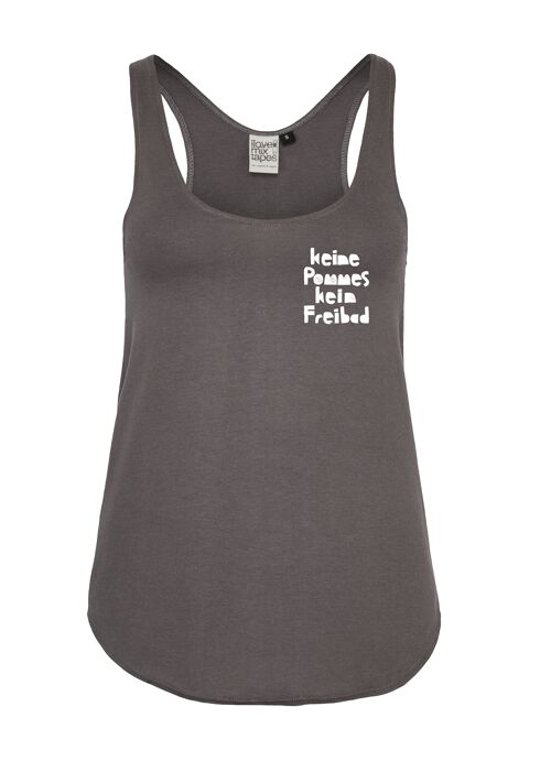 ILK3 Keine Pommes kein Freibad Tank Top Made in Kenia - white