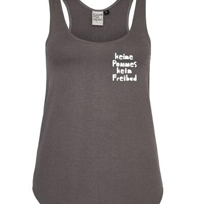 ILK3 No fries no outdoor pool Tank Top Made in Kenya - white
