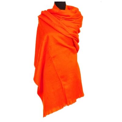 Alpaca scarf Orange - Wool scarf - Soft warm