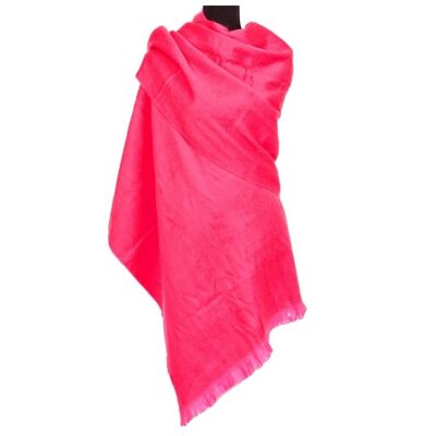 Bufanda de alpaca Bufanda de lana rosa - Suave cálido