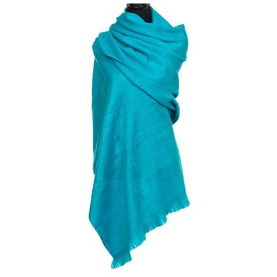 Echarpe Alpaga Turquoise - Echarpe laine - Doux chaud