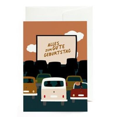 Geburtstagskarte - Autokino