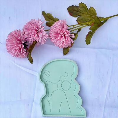 Large tray woman pastel colors