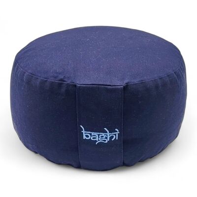 Meditation cushion round bio basic dark blue