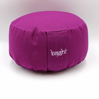 Coussin de méditation rond bio basic violet