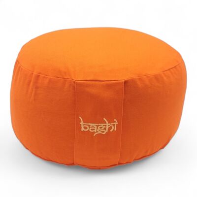 Cuscino da meditazione rotondo bio basic arancione
