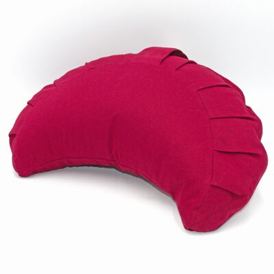 Coussin de méditation demi lune bio basic bordeaux