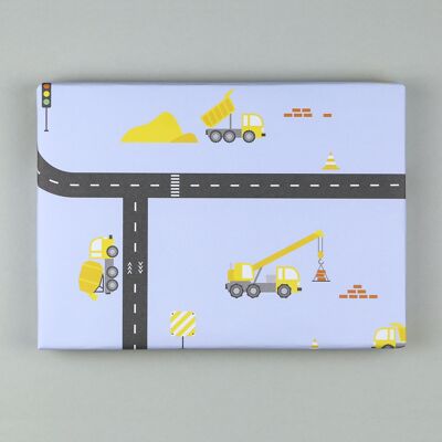 Geschenkpapier Baustelle Bob