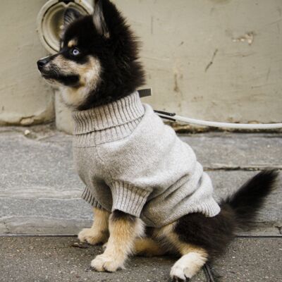 Dog sweater heather grey