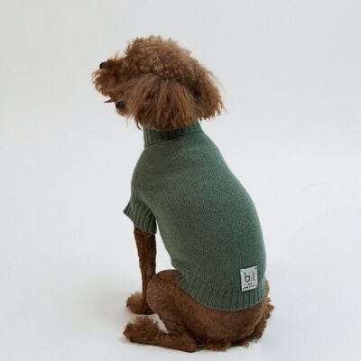 Dog sweater heather green