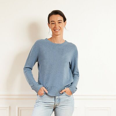 Women sweater heather blue