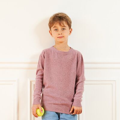 Kid sweater heather pink