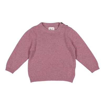 Baby sweater heather pink