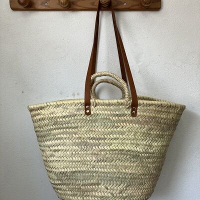LARGE BASIC BASKET WITH SHORT AND LONG HANDLES