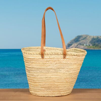 LARGE BASIC BASKET WITH LONG HANDLES