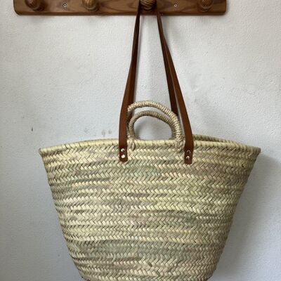 MEDIUM BASIC BASKET WITH SHORT AND LONG HANDLES