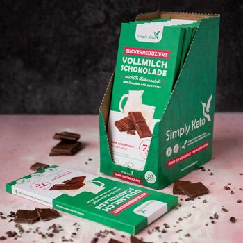 Tablette de chocolat au lait entier allégé en sucre | 40% de cacao 4