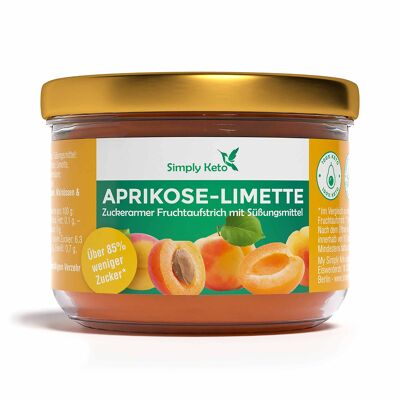 Aprikosen-Limetten Fruchtaufstrich mit Erythrit 230 g