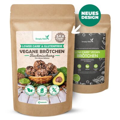 Mezcla de panecillos veganos bajos en carbohidratos