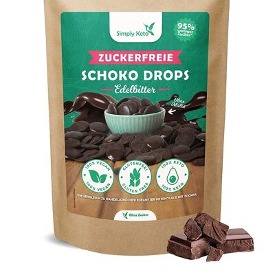 EDELBITTER Gouttes de Chocolat 750g (Erythritol) | Pack économique
