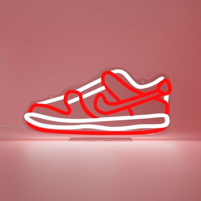 Red Dunked Sneaker LED Neon Sign - UK Plug