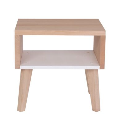 Bedside table or end table - White loft