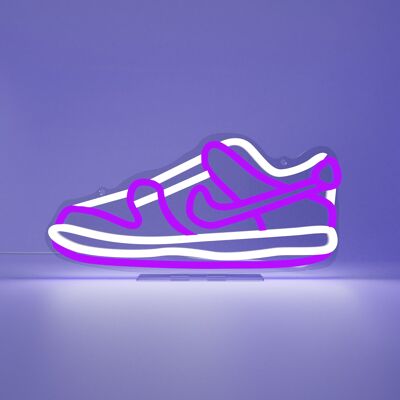 Purple Dunked Sneaker LED Neon Sign - UK Plug