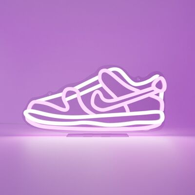 Pink Dunked Sneaker LED Neon Sign - UK Plug