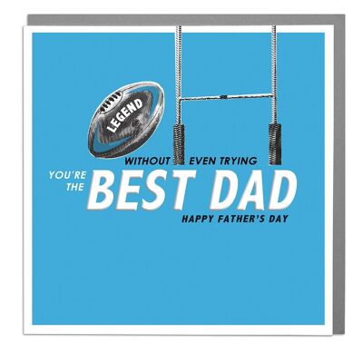 Dad Rugby Happy Fathers Day Card by Lola Design