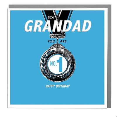 Grandad Medal Birthday Card by Lola Design