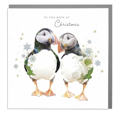 Puffin Both Of You Chirstmas Card by Lola Design