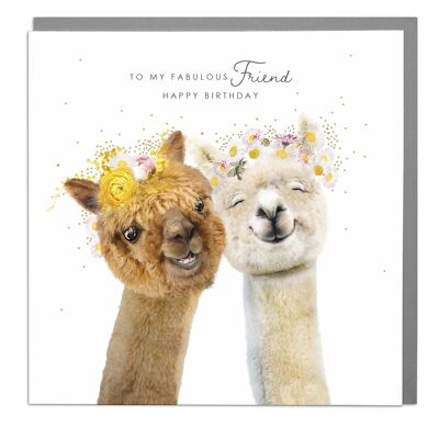 Alpaca Fabulous Friend Birthday Card by Lola Design