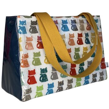 Sac isotherme M, "Chat pop" blanc 1