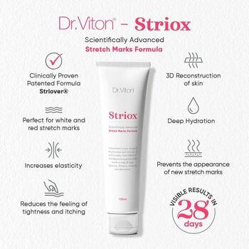 Dr.   Viton STRIOX Crème Vergetures Scientifiquement Avancée 4.23 onces liquides.   OZ. (125 ml) 5