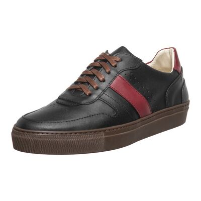 Alvaro sneakers made of recycled polyester (black / bordeaux)